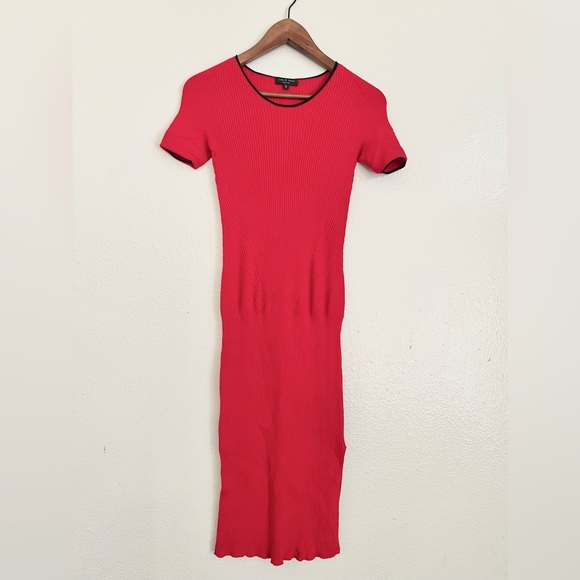 Rag & Bone - Short sleeve ribbed stretch midi dress - Picture 3 of 5